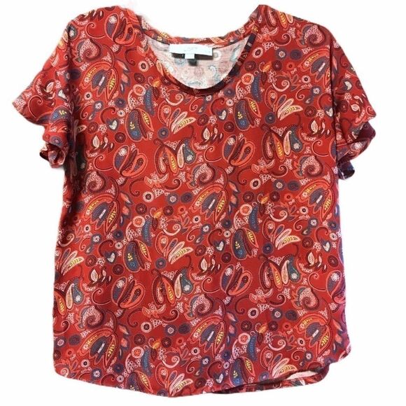 Loft Ann Taylor Size Petite Small Flutter sleeve - Picture 1 of 7